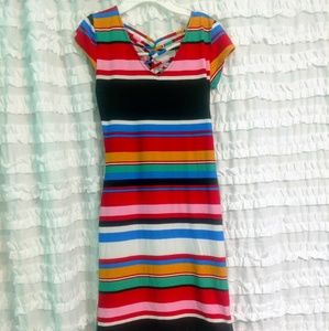 Colorful Striped body dress